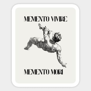 memento mori, art greek, latin phrase Sticker